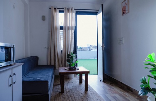 Chhatarpur Apartamento | Charming 1-bedroom apartment in wonderful New Delhi with AC, WiFi