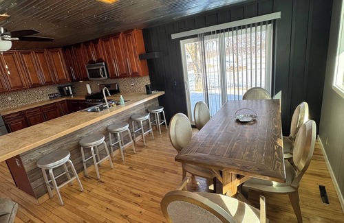 Webster Casa | Charming 3-bedroom Lake House with dock, hot tub, AC in delightful Waterville
