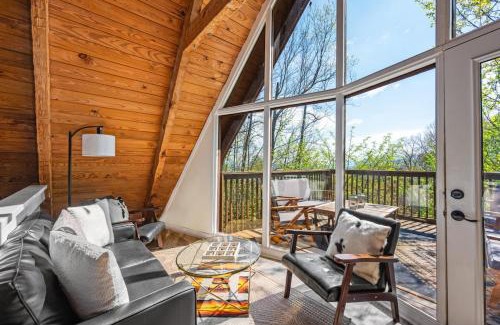 Chalet Village Casa | Charming A-Frame Cabin w Hot Tub & Mountain Views