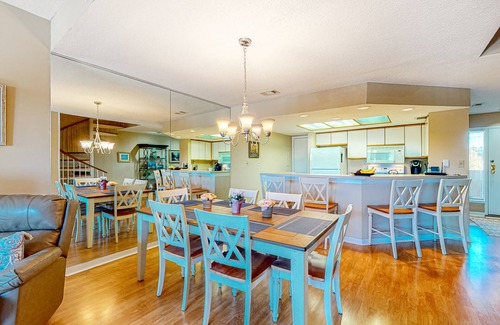 Shelter Cove Villa | Charming bay view villa with pool, washer/dryer, balcony, TV, & full kitchen