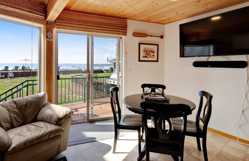 Camano Island Casa | Charming beachfront home with ocean and mtn. views, firepit, private gas grill!