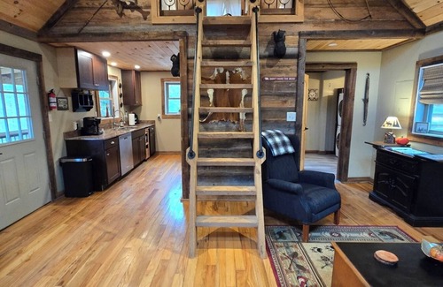 Dahlonega Cabina | Charming cabin with a loft, fire pit and creek in enchanting Dahlonega