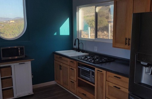Cabo Punta Banda Cabaña | Charming casita on Lucky Tree Ranch horse ranch with 360° Views Ocean Mountains