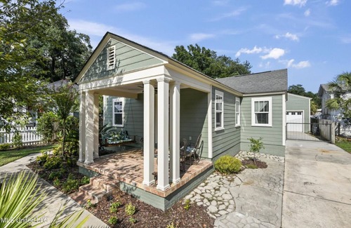 Biloxi Casa | Charming Coastal Home with Pool, Patio and Walk-to-beach Access