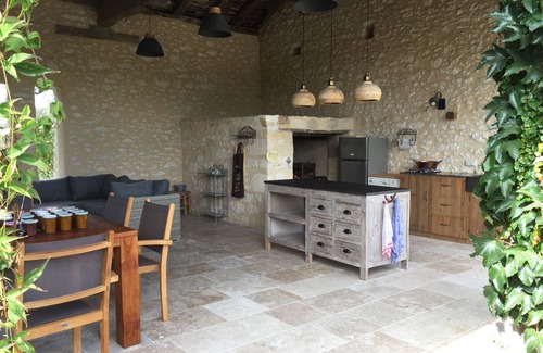 Montagnac-sur-Lede Casa | Área de la colina, casa de piedra vistas de 360 ​​° con Encanto 8 a 12 personalizable