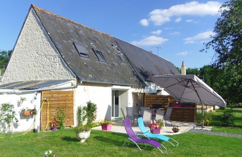 Veigne Cabaña | Gîte tout inclus en Touraine: 2 chambres, Wifi, climatisation, proche Châteaux de la Loire