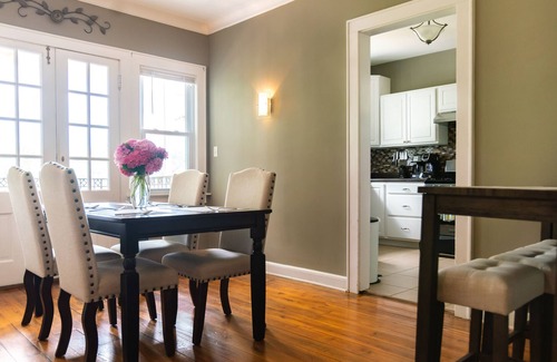 Maysville Casa | Charming home with a scenic view of downtown Maysville from the back porch