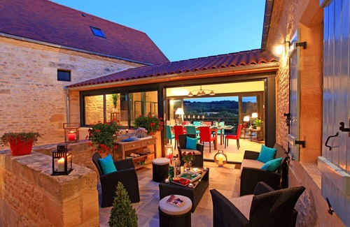 Sarlat-la-Caneda Casa | Encantadora casa con piscina privada cerca de Sarlat en los jardines