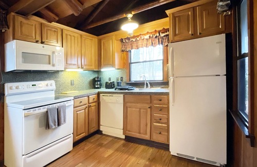 Reeders Cabina | Charming Lake Front Log Cabin with Fire Pit in the Poconos