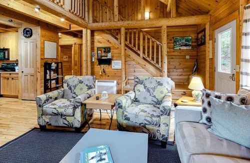 Boothbay Cabina | Charming, Lakefront Cabin with a Fireplace, Wood Stove, Kayaks, & Sandy Beach