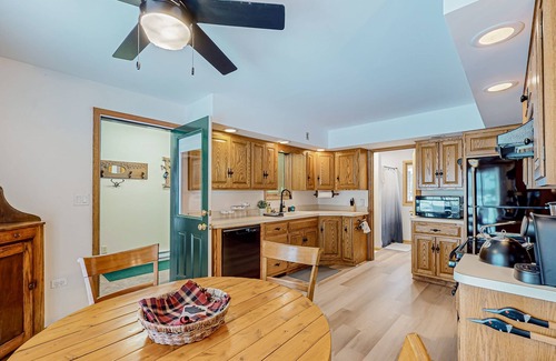 Conover Casa | Charming lakefront home with dock, fireplace, streaming, lake views, W/D, & AC