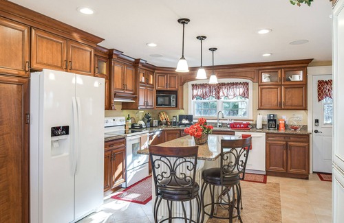 Manchester Casa | Charming Manchester Retreat w/ Patio & Fireplace!