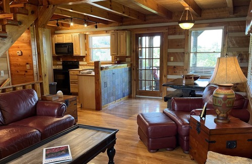 White Plains Cabina | Charming Mayberry Log Cabin minutes from Mount Airy