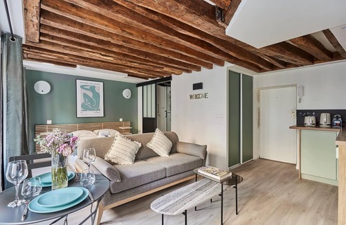 Quartier du Mail Apartamento | Charming Studio Center of Paris-montorgueil