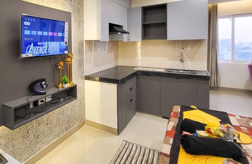 Sanganer Apartamento | Charming Studio, Solitaire Suites, Jaipur, Wi-Fi, AC