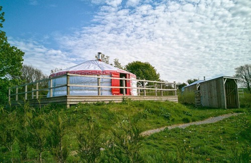 Newquay Cabina | Cherry-Dog - A spacious luxury Yurt in 62 acre historic estate near Newquay. Dog friendly
