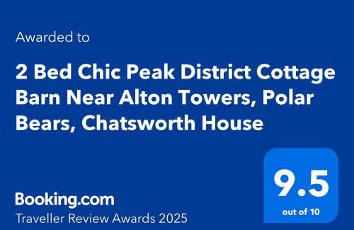 Winkhill Casa | Chic 2 Bed Peak District Cottage Barn Near Alton Towers, Polar Bears, Chatsworth House