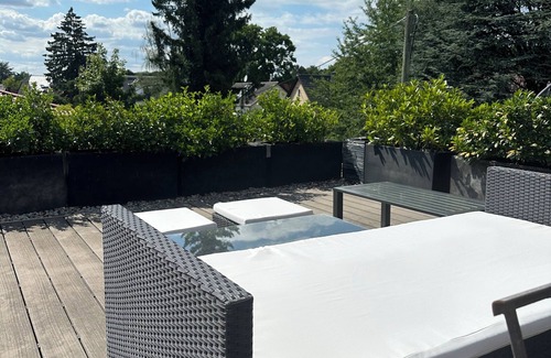 Obermenzing Apartamento | Chic DG Whg 2 rooms + wellness bath + roof terrace (special conditions for monthly rent)