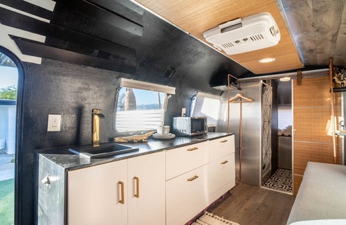 Desert Hot Springs Casa | Chic & Modern Airstream + Soaking Tub