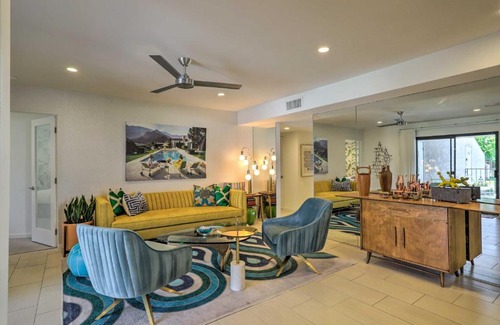 Palm Springs Apartamento | Chic Palm Springs Gem with Patio and Pool Access!