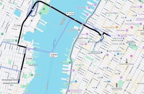 Hoboken Apartamento | Chic Penthouse 15 Minutes From NYC - bus stop at doorstep