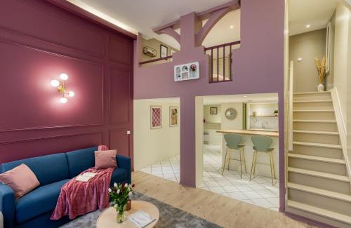 Quartier Vieux Marche-Cathedrale Apartamento | Chronos by Kleidos, Grand duplex, 4 personnes, 3 minutes Gros Horloge & Opéra de Rouen
