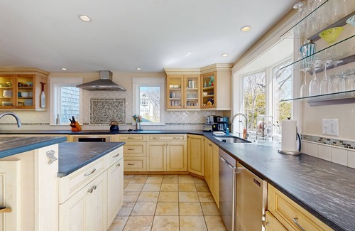 Biddeford Pool Casa | Classic coastal home near the beach w/ lush garden, game room & deck - dogs OK