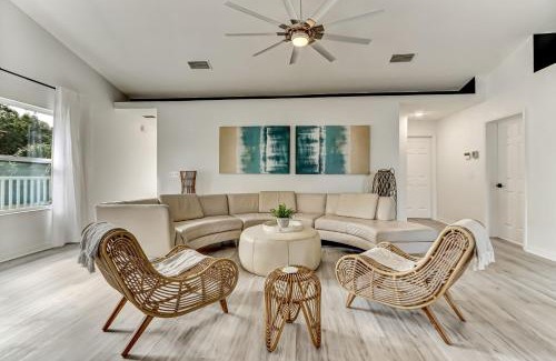 Vilano Beach Casa | Coastal Cabana Heated Pool Walk to Beach
