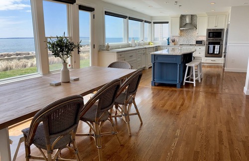 East Falmouth Casa | Coastal chic meets French Provençal in this newly renovated oceanfront home.