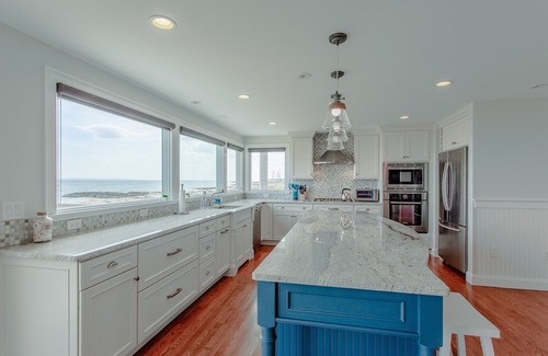 East Falmouth Casa | Coastal chic meets French Provençal in this newly renovated oceanfront home.