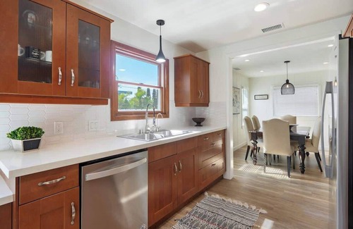Carlsbad Village Casa | Coastal Palm Haven - With Hot Tub