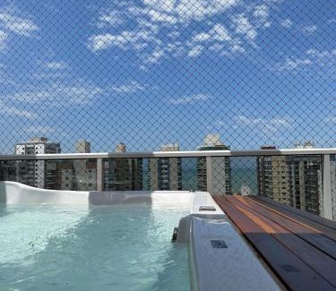 Praia de Itaparica Apartamento | Cobertura Duplex c/Jacuzzi e Churrasqueira Privada