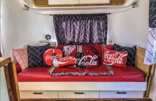 Irwin Casa | Coca-Cola themed 1968 Airstream. Walk to the Snake River.
