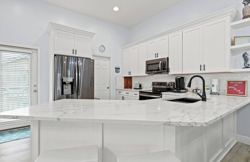 Holiday Beach Casa | Colorful Cottages! Luxuriously Updated, Pool, Just STEPS to the Beach!