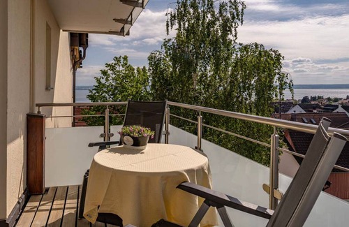 Hagnau Apartamento | Habitación confort con vista lateral al lago, balcón y Wi-Fi