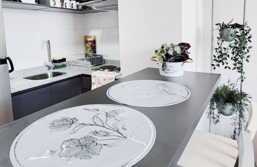 Downtown Santiago Apartamento | Refugio cómodo y equipado con estacionamiento interior. Wifi alta velocidad.