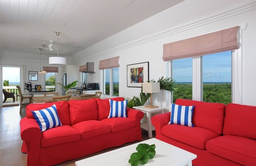 James Cistern Condominio | Nuevo Penthouse Condo con 2 vistas al mar, playa privada, muelle, piscina, carrito de golf