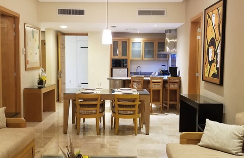 Villa Juarez Complejo | Condo, with Jacuzzi and mini pool at porch. A beach nearby with lot of amenities