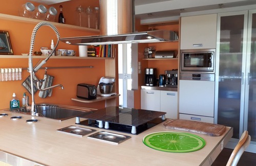 Concarneau Villa | Contemporary house not overlooked with heated pool, beaches 400m away.
