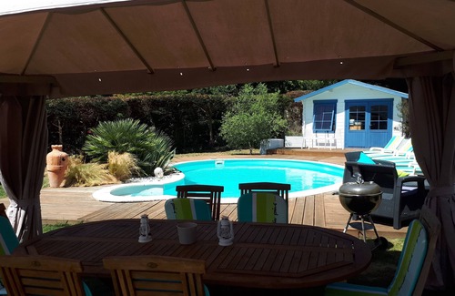 Concarneau Villa | Contemporary house not overlooked with heated pool, beaches 400m away.