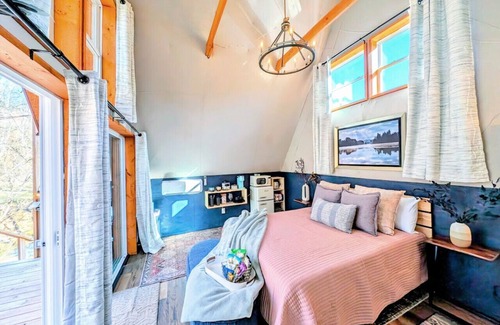 Newport Otro | Copper Tiny A Frame on Glamping Goat Farm Sleeps up to 4