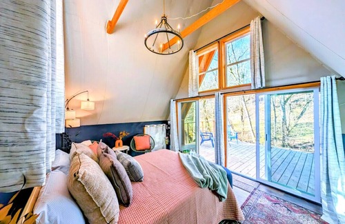 Newport Otro | Copper Tiny A Frame on Glamping Goat Farm Sleeps up to 4