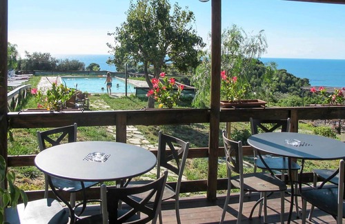 San Lorenzo al Mare Casa | Cosy apartment in villa with A/C, pool, patio, pets allowed, panoramic view and parking