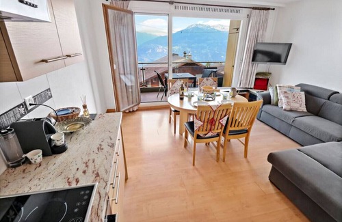 Randogne Apartamento | Cosy apartment with magnificent view