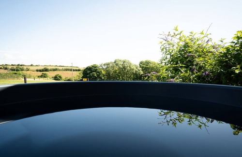 Saint Erth Praze Cabina | Estándar-Hot Tub-Cabaña-Baño con ducha