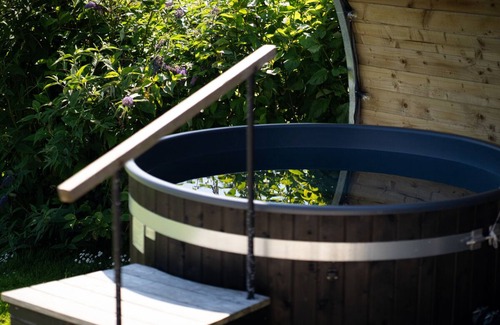 Saint Erth Praze Cabina | Estándar-Hot Tub-Cabaña-Baño con ducha