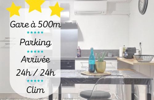 Agen Apartamento | Cosy flat proche Gare & Parking - clim