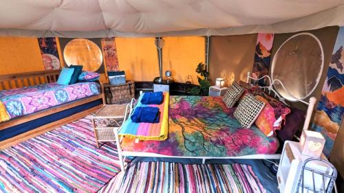 Narberth Otro | Cosy Glamping Yurt with log burner on our smallholding, ideal family getaway or romantic retreat