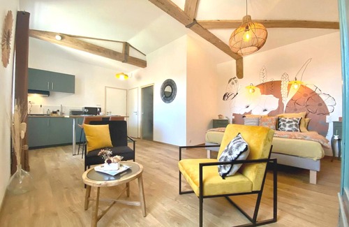 La Bernerie-en-Retz Apartamento | Cosy studio village and beach on foot