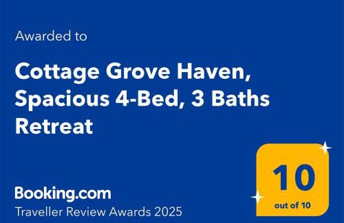 Cottage Grove Casa | Cottage Grove Haven, Spacious 4-Bed, 3 Baths Retreat